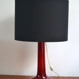 Scandinavian red blown glass lamp base