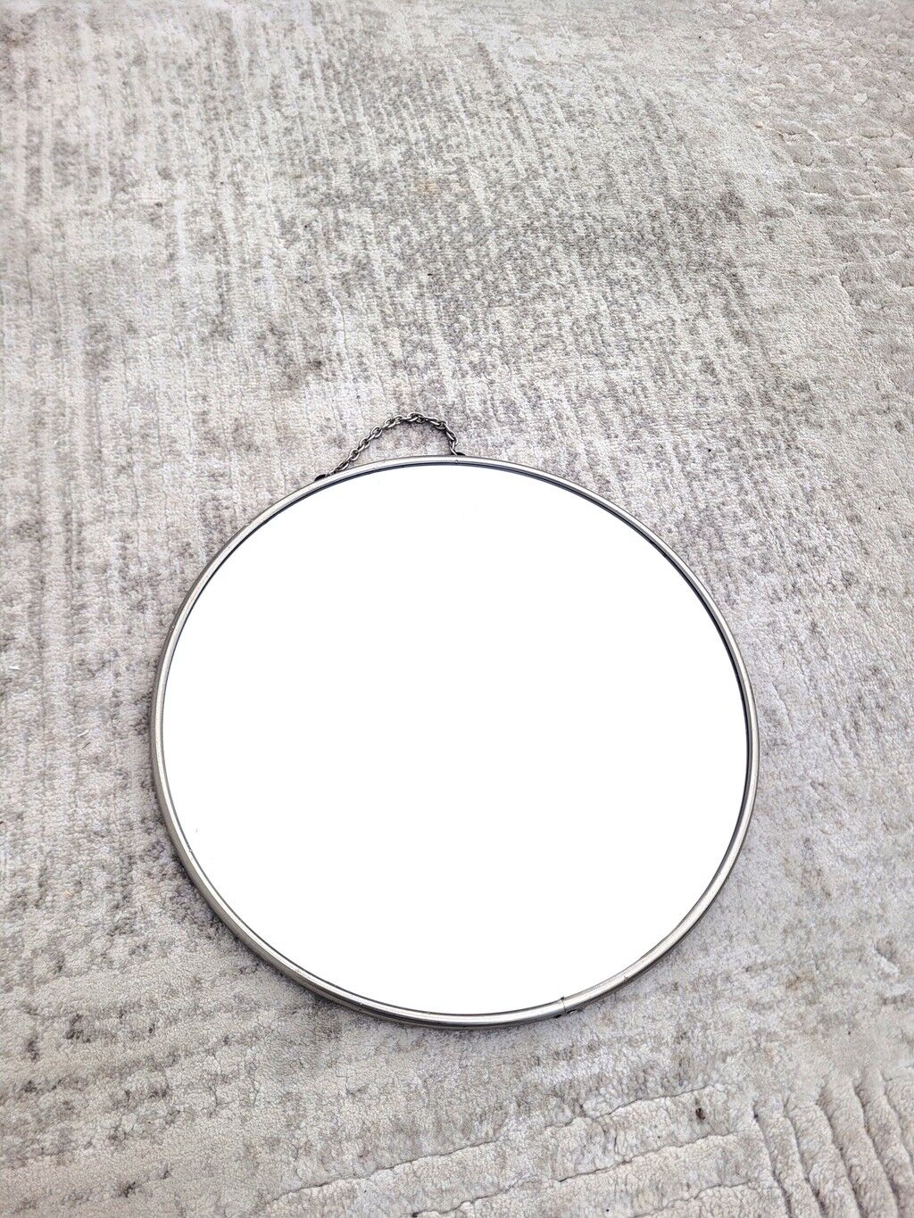 Vintage round barber mirror 28cm