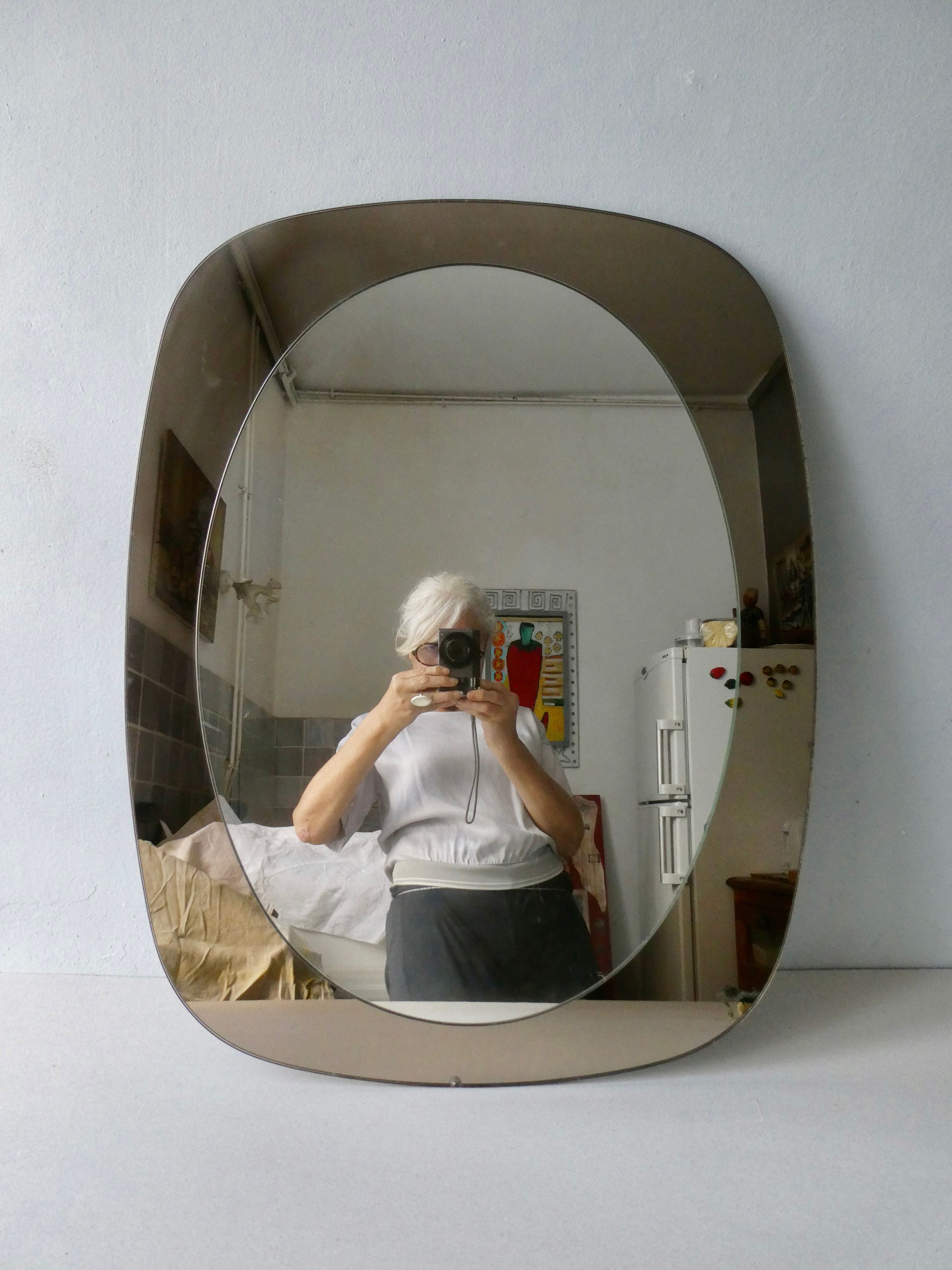 Mirror in smoked glass, 60/70