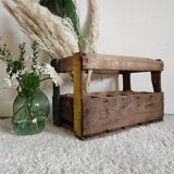Locker- Old screen-printed wooden bottle holder