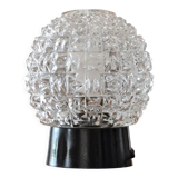 Table lamp globe in chiseled glass