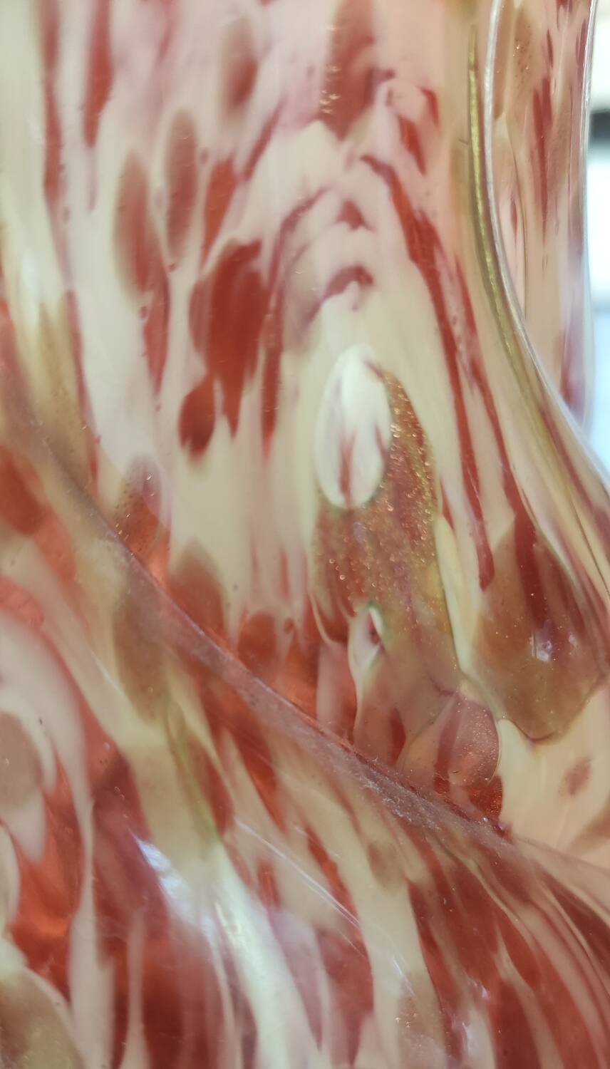 Pair of old large glass vases from Clichy