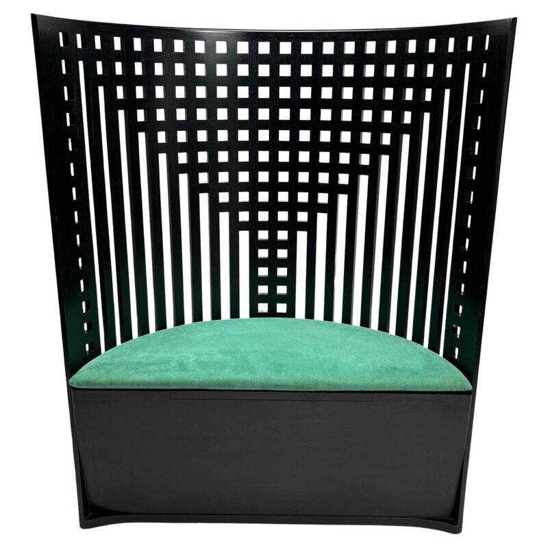 312 Willow Throne Original Armchair attributed to Charles Rennie Mackintosh for Cassina, 1980s