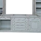 Cabina Armadio Aperta Classica in Tonalità Celeste/Grigio Perla con Isola C