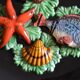 Assiette decor poissons vallauris annees 60