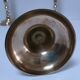 Three vintage solid brass candle holders