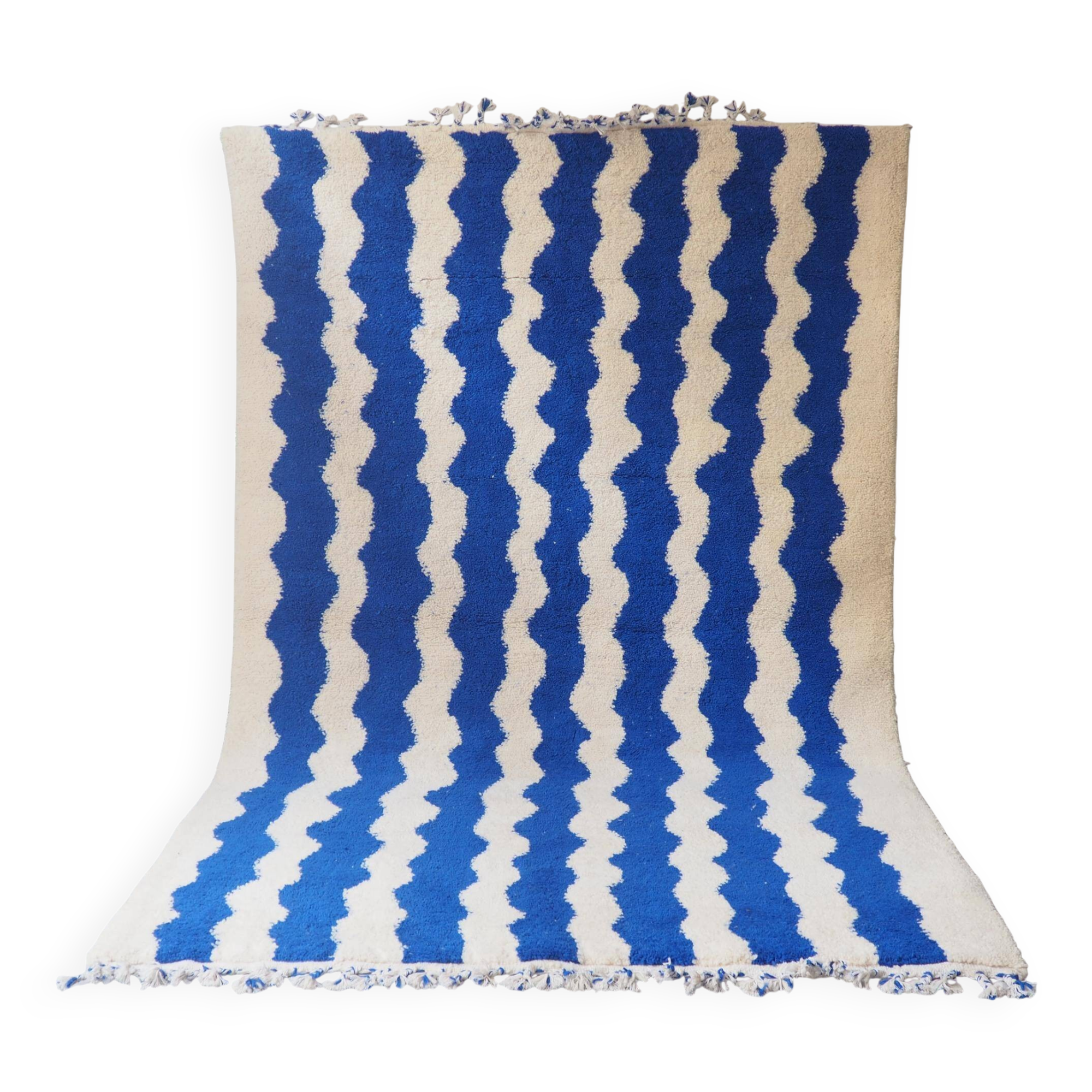 Unique Moroccan rug in natural wool 3x2 m