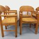 Set of 6 vintage Scandinavian armchairs by Rainer Daumiller in pine from the 1960s.