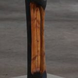 Large wooden sculpture "Black Elegance" by Ole Wettergren, Denmark, 1990s.