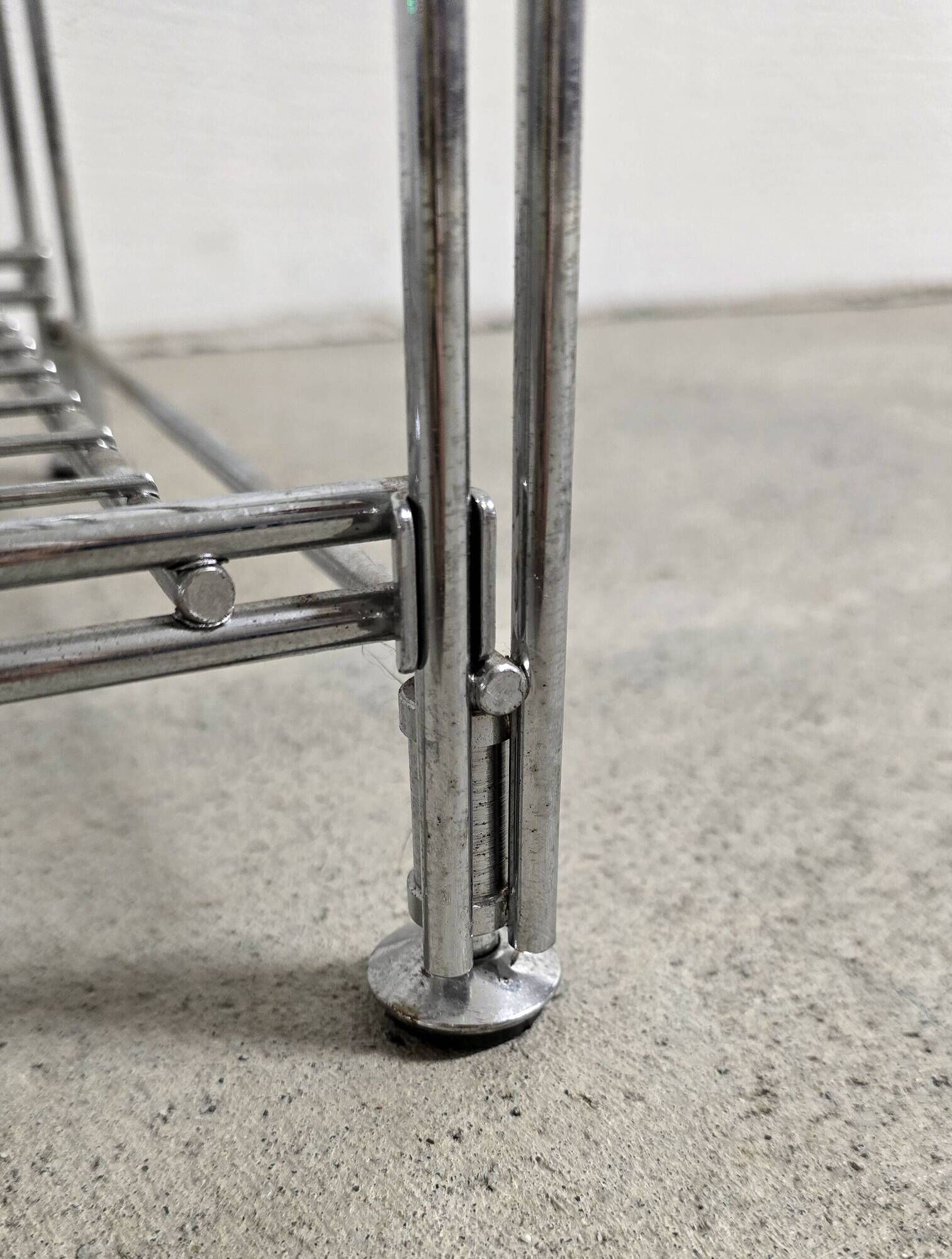 Balton vintage shelf from the 1980s in chrome metal – 215 cm