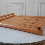 Large tray in bamboo and rattan 70s