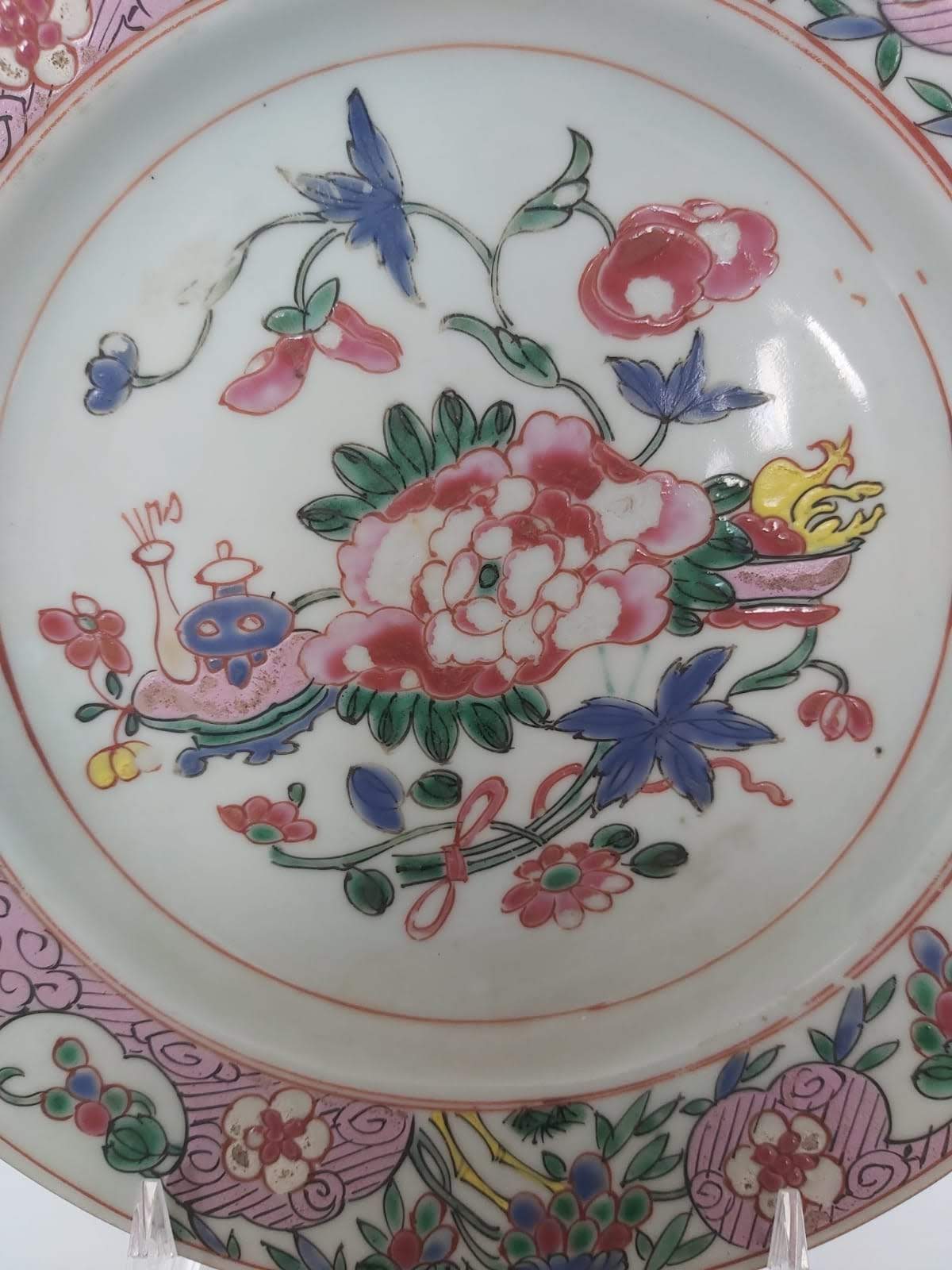 Pair of China porcelain plates, India Company, 19th