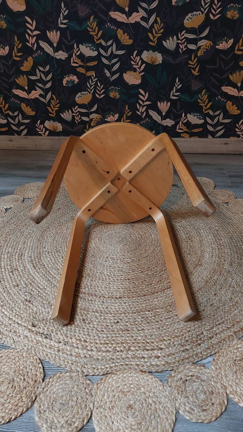 Vintage Frosta Bentwood Ikea stool, 1990s