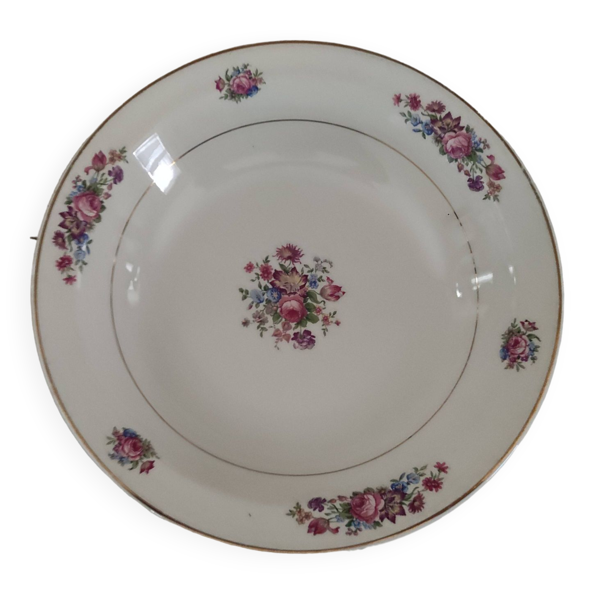 Sarreguemines hollow round dish, Guy model