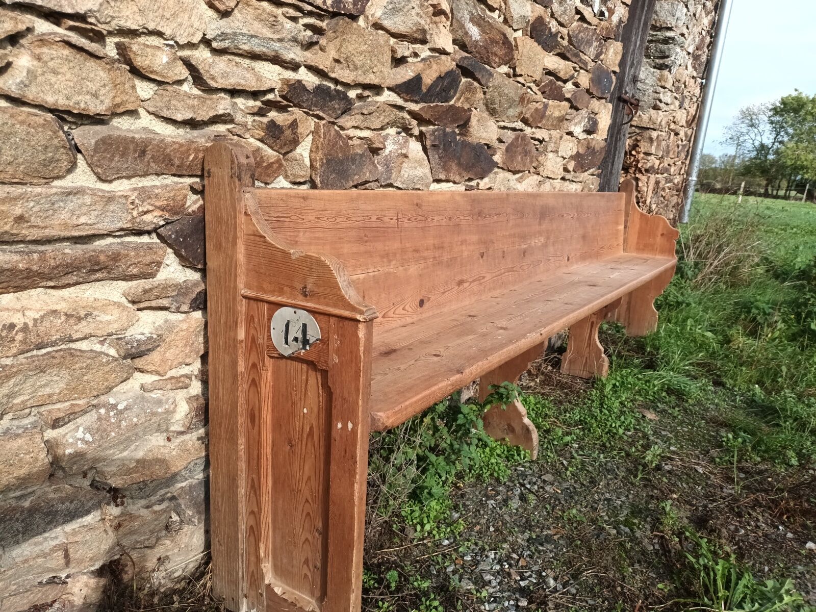 Old church pew, 263 cm