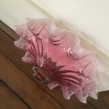 Abat jour en verre rose