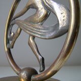 Art Deco golden brass lamp