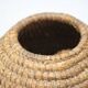 Old basket, burgundy straw and bramble, woven basket, interior decoration