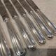 6 silver-plated table knives by Christofle Albi with black dots