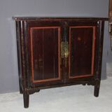 Chinese Lacquered Wood Cabinet Circa 1900
