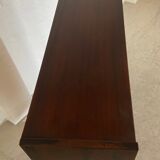 Danish retro vintage library in rosewood with sliding doors from the 1960s.