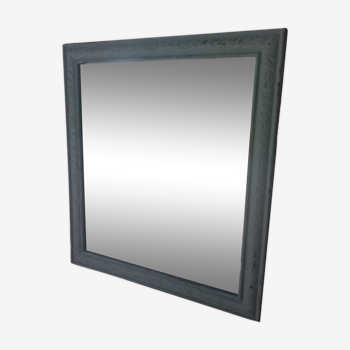 Gray patinated rectangle mirror