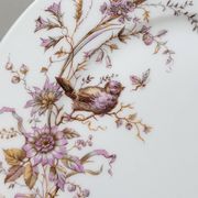 8 Superbes Assiettes Anciennes XIXème Décor Aux Oiseaux Sur Des Branches