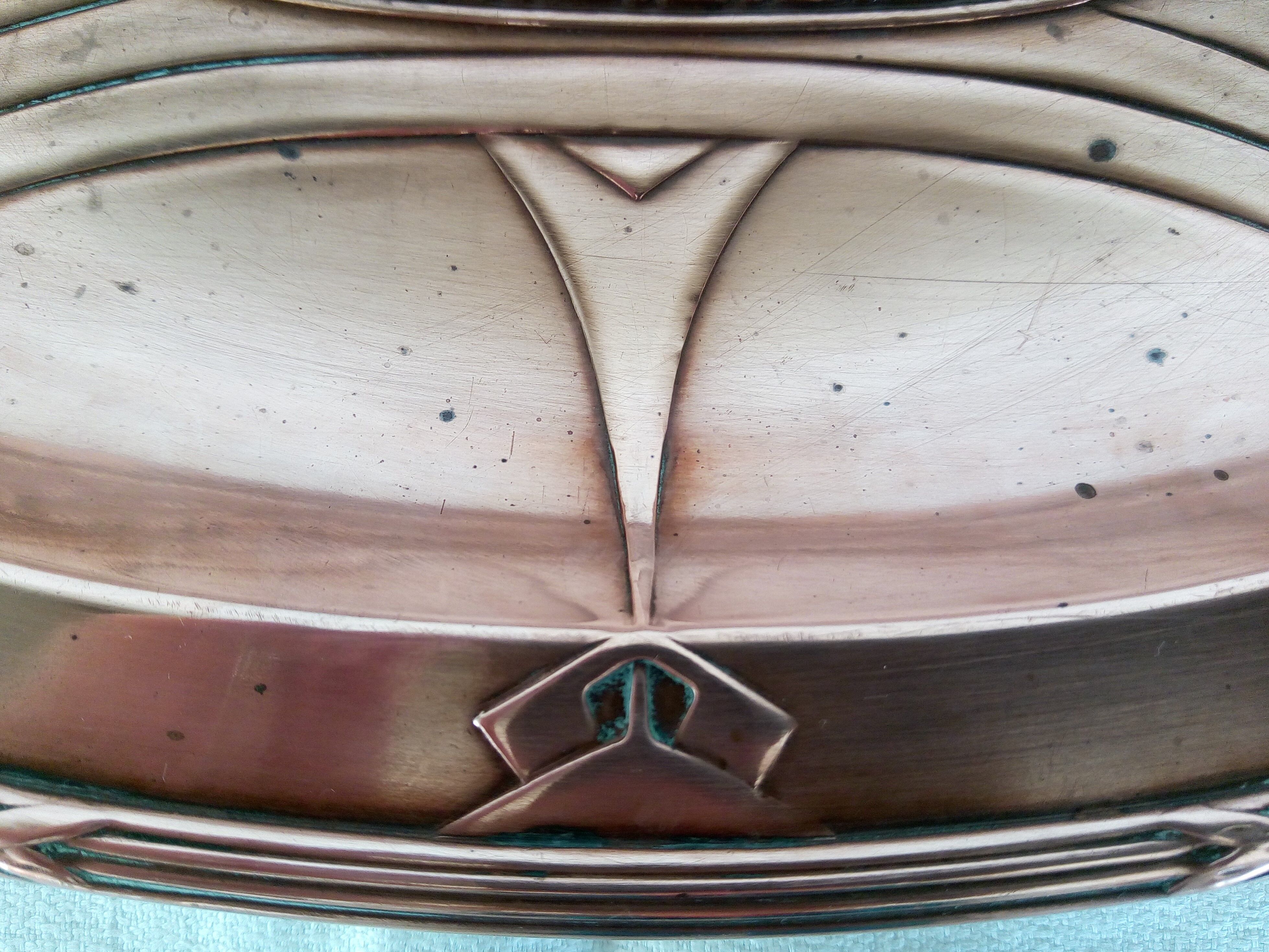 Jugendstil copper tray