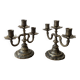 Pair of bronze candlesticks