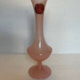 Pink opaline single-flower vase