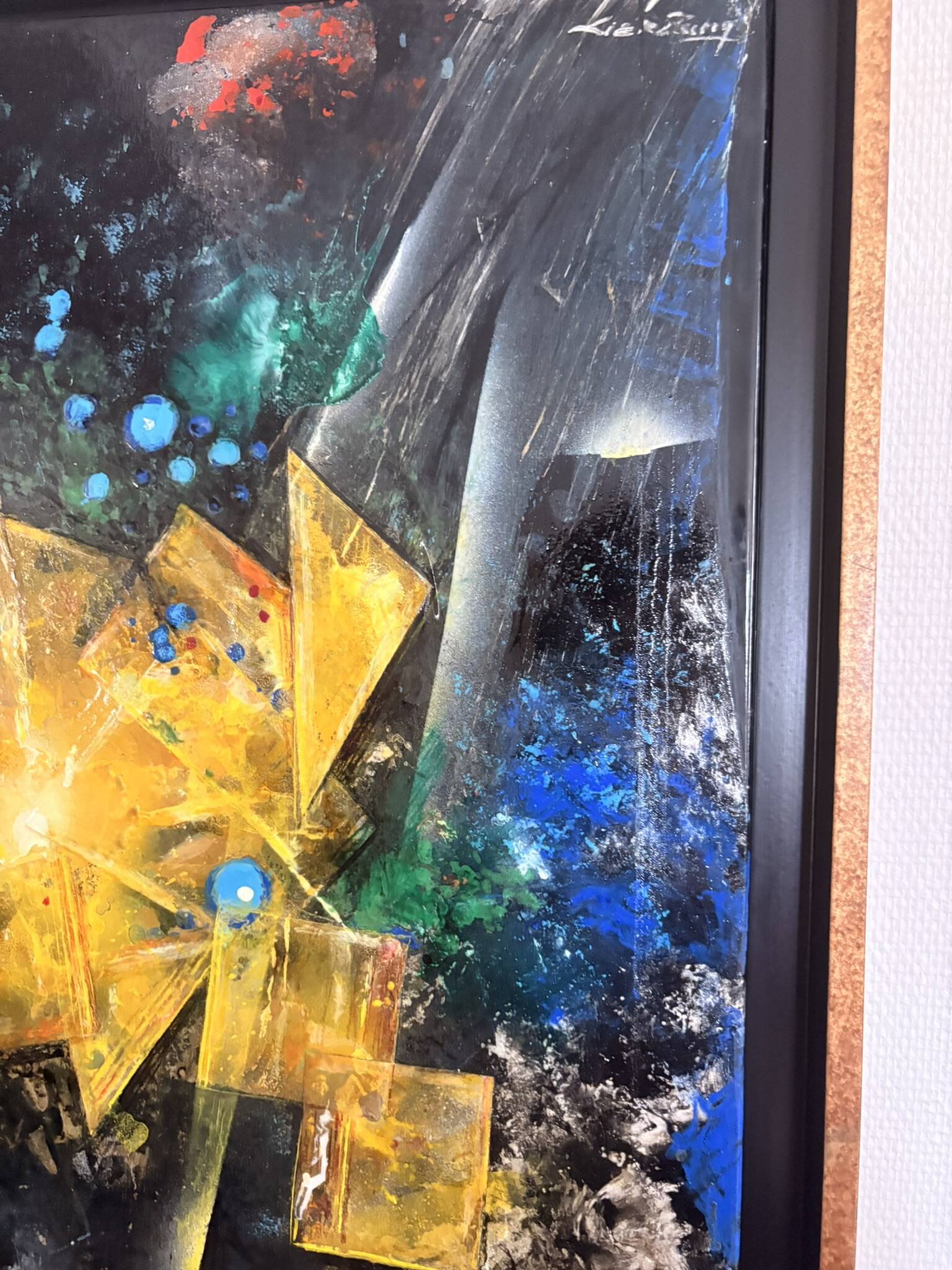 Abstract Geometric Contemporary Modern Oil Painting Relief