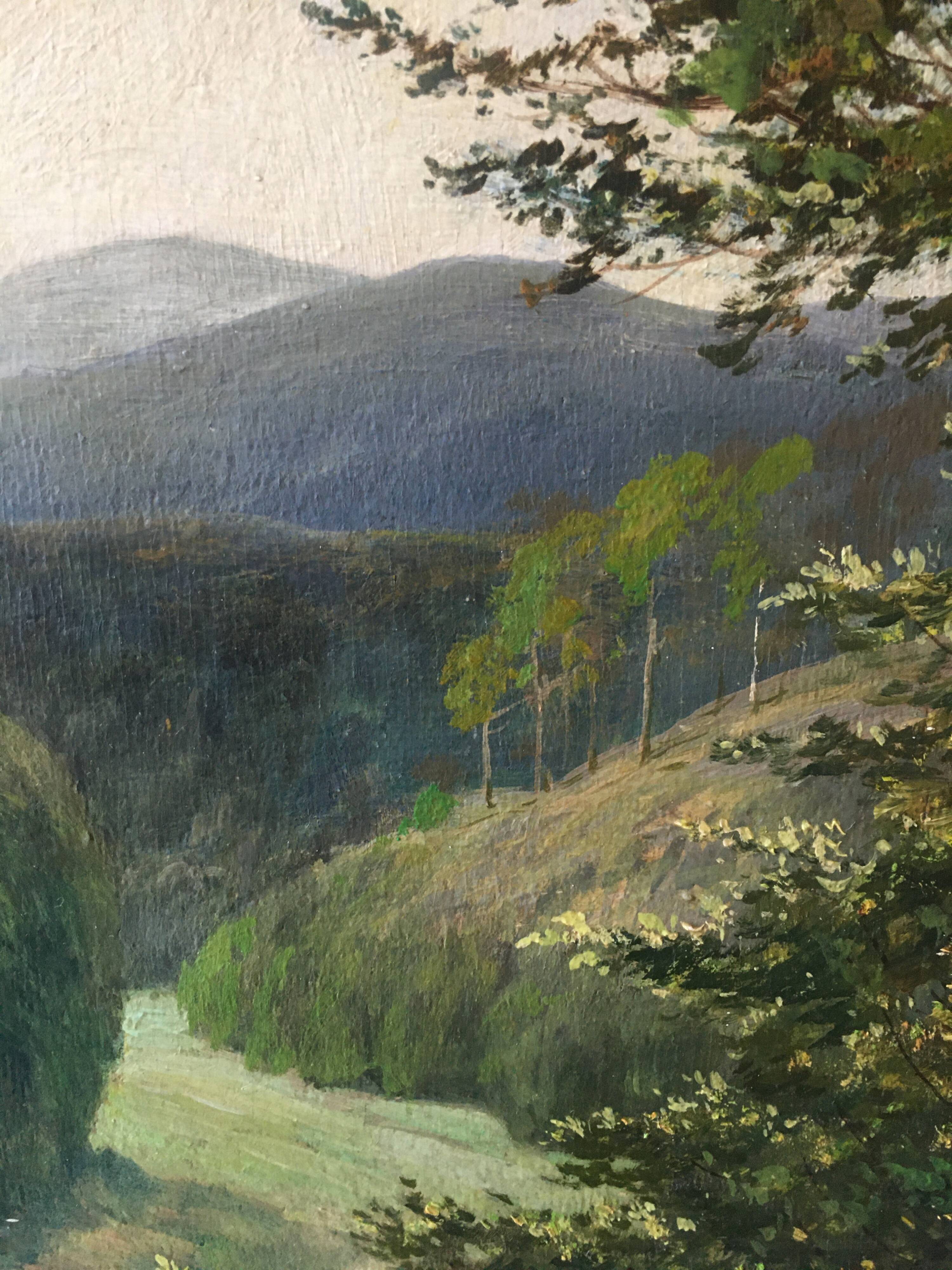 HSP painting "Tree Valley Landscape" by Othon Pfeiffer