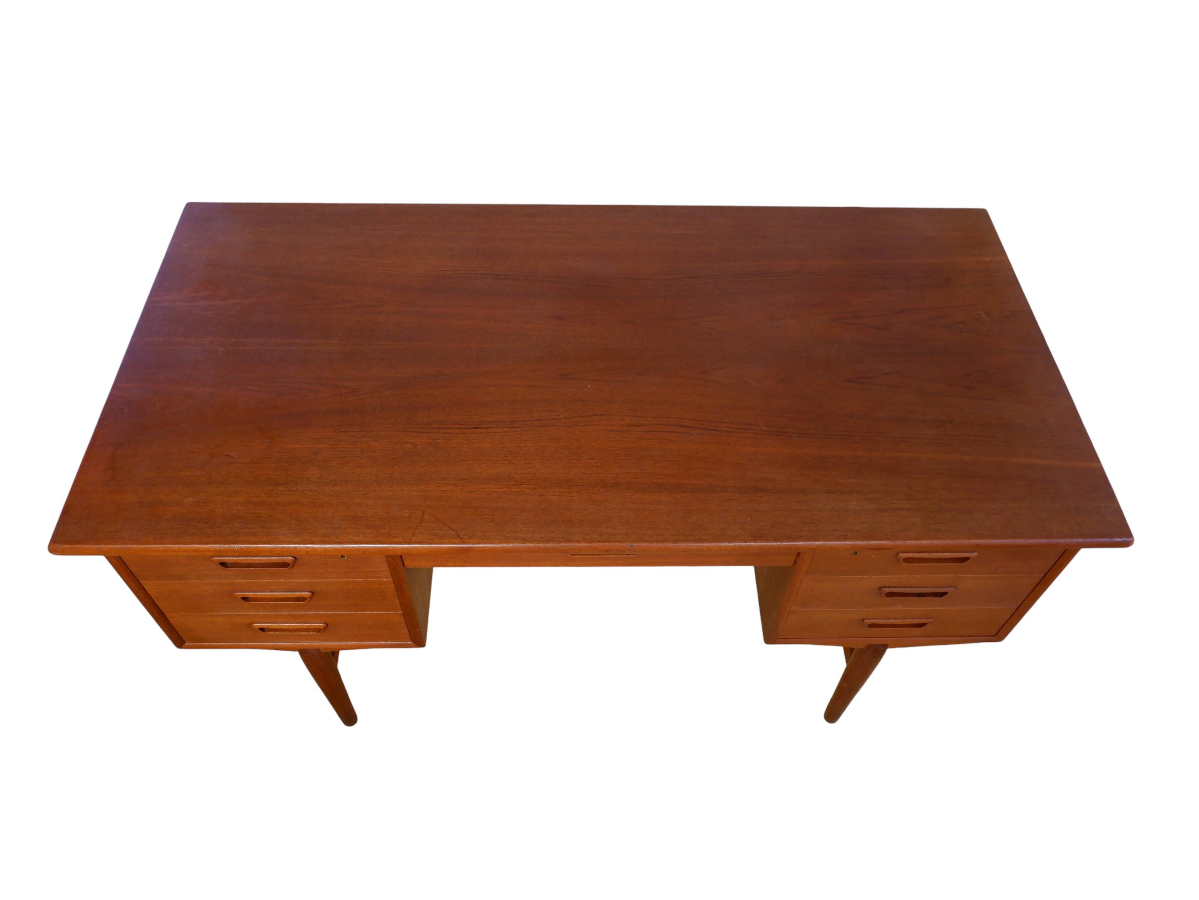 Danish teak writing desk,double-sided 1960s