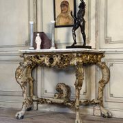 Console en bois peint et doré, Italie, XVIIIème siècle