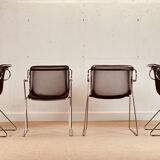 Set of 4 Penelope chairs by Charles Pollock for Castelli
