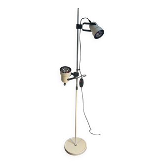 Floor lamp with 2 spotlights, 80s