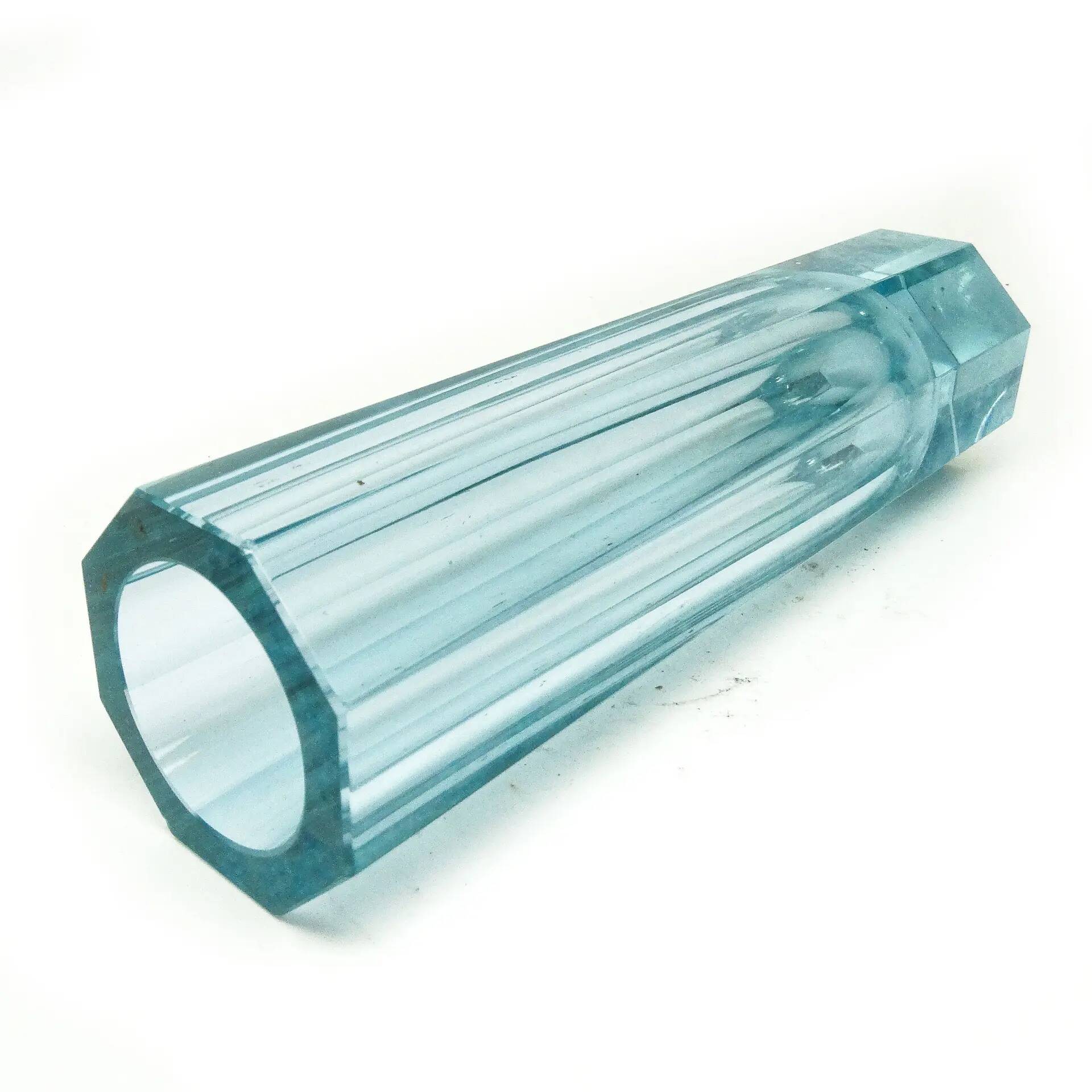Art Deco vase, alexandrite crystal glass, Czechoslovakia, 1930s