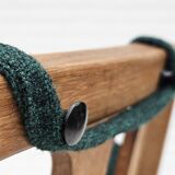 Fauteuil à bascule danois à dossier haut rembourré, laine de meuble kvadrat, années 1950-60,