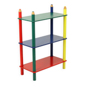 Pierre Sala Rack Colorful Children's Cupboard Pencils 80s Bookcase