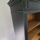 Old black oak bookcase drawer storage unit dresser shelf cabinet of curiosities