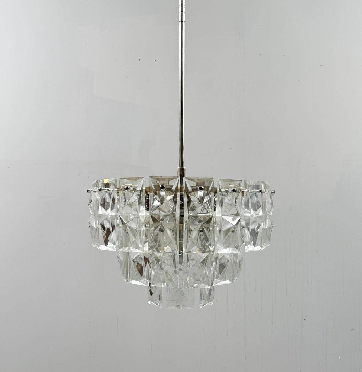 Mid-century chandelier/ceiling lamp by Kinkeldey, Germany, 1970s.