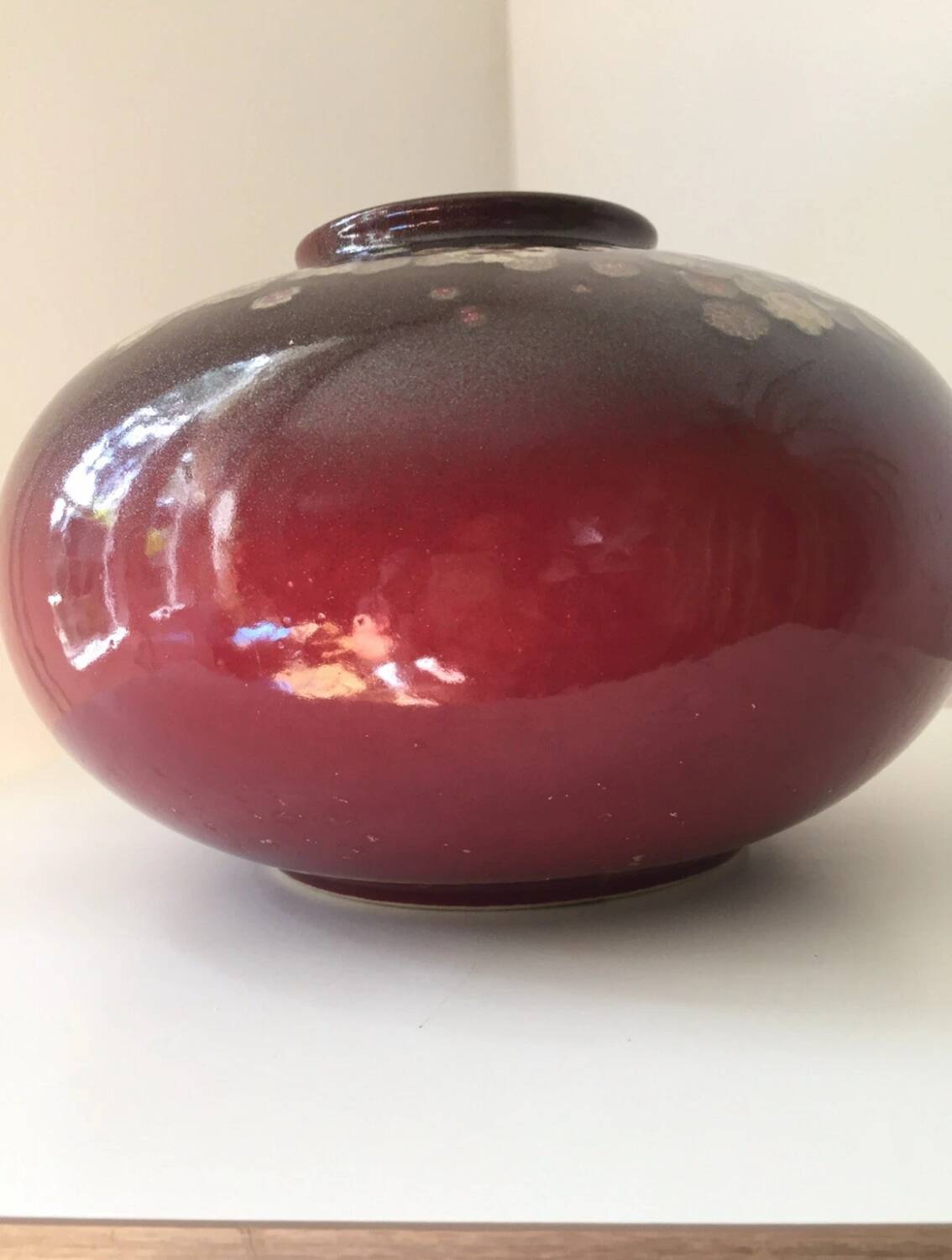 Oval ball vase West Germany vintage 1970