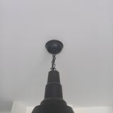 Black hammered metal pendant light