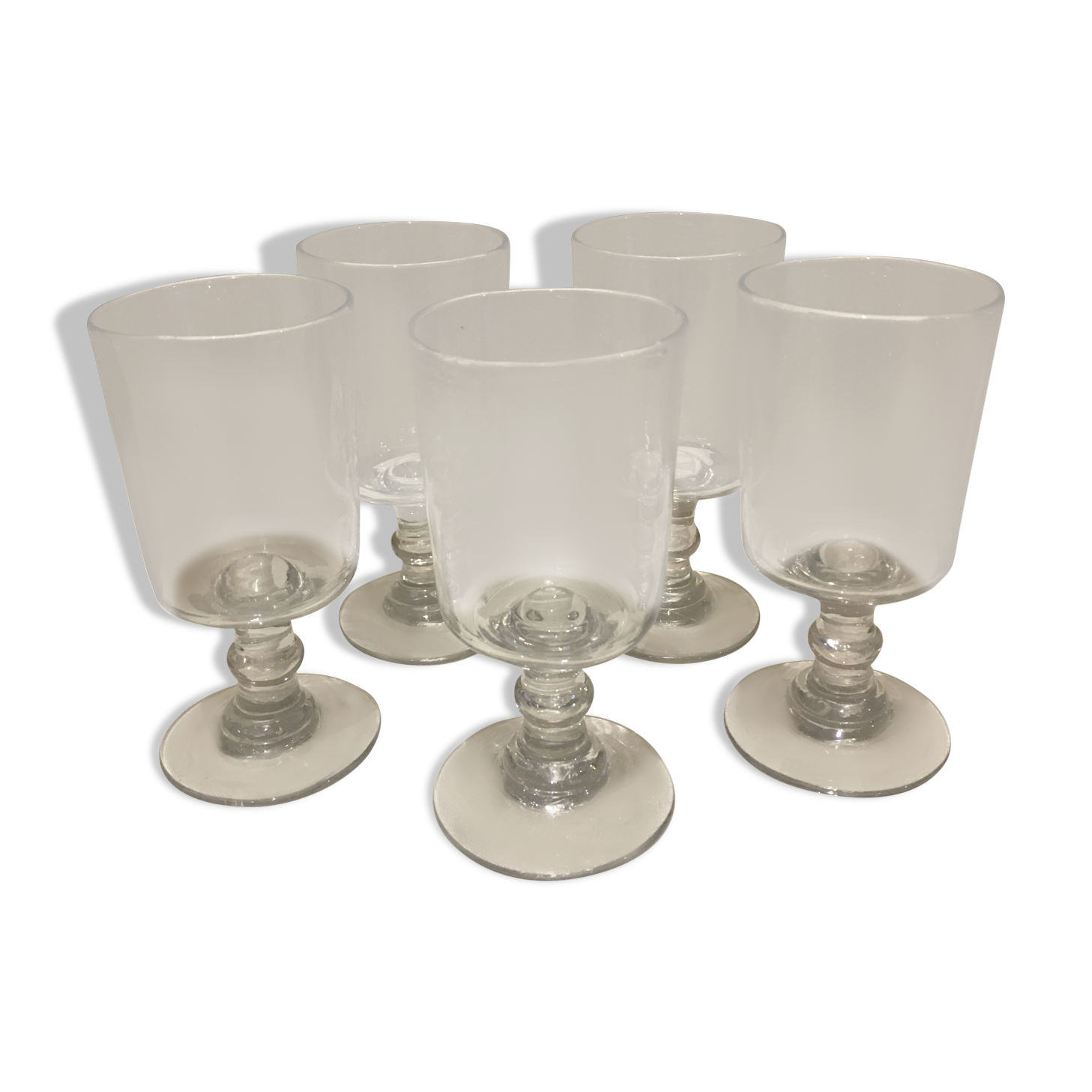 Lot de verres en verre soufflé