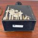 Vintage lamp Le Dauphin with Japonese decor from the 1970s.