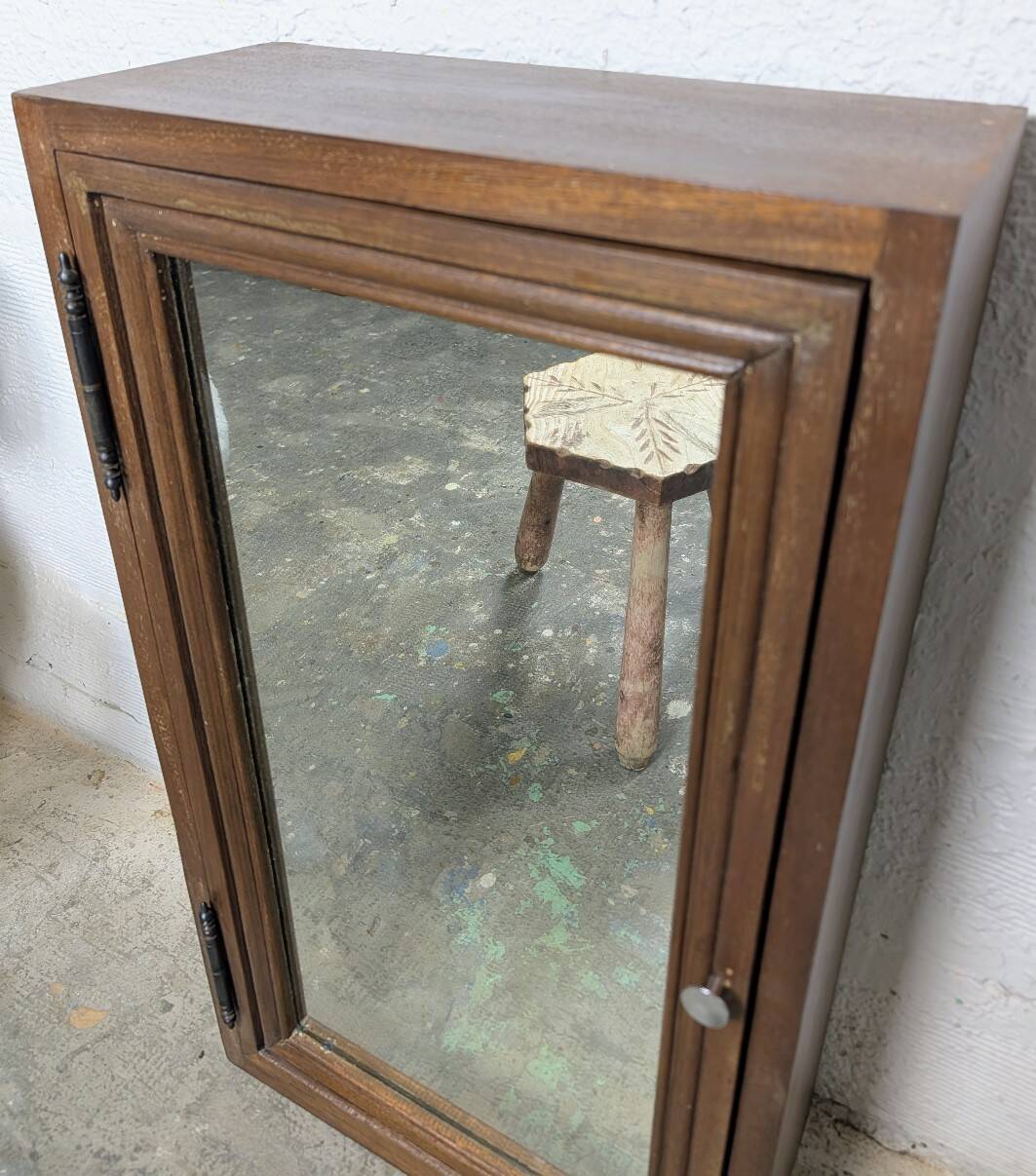 Vintage teak bathroom cabinet