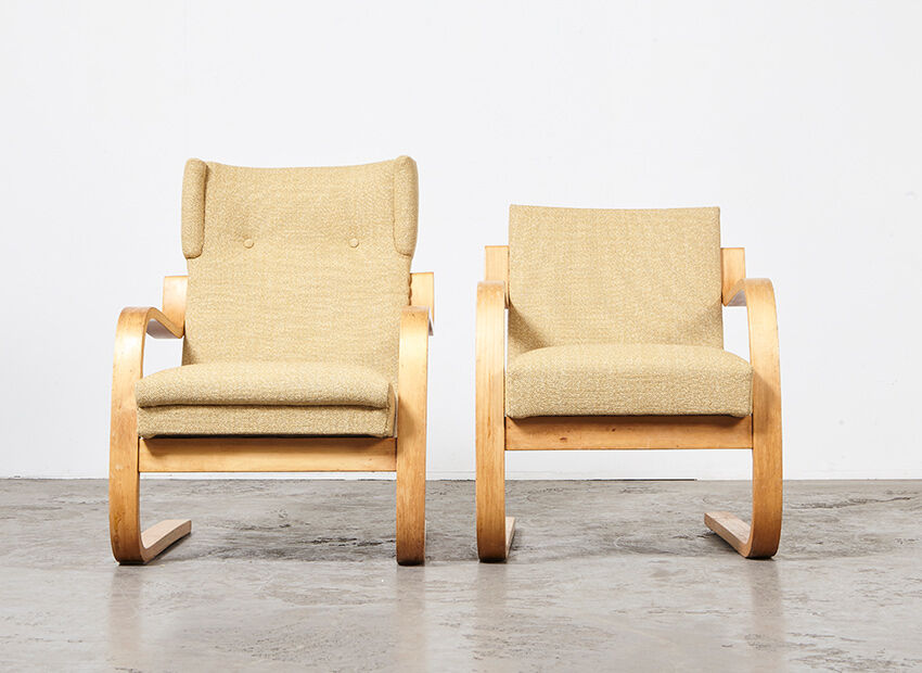 Armchairs model 401& 402 by Alvar Aalto for Artek 1940