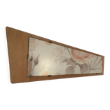 Trapezoidal mirror in solid oak