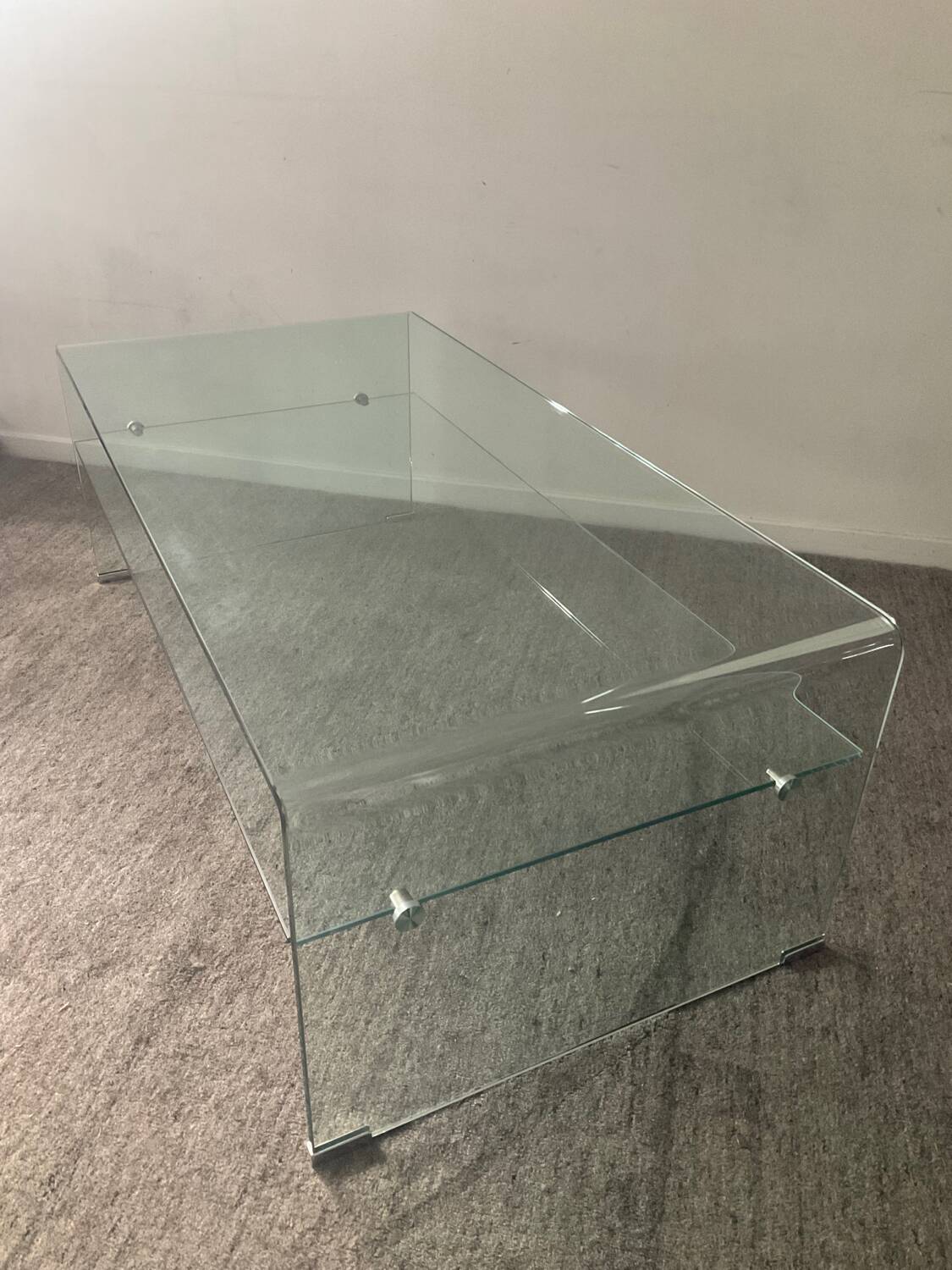 80s Glass Coffee Table