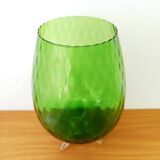 Green Empoli glass tealight vase